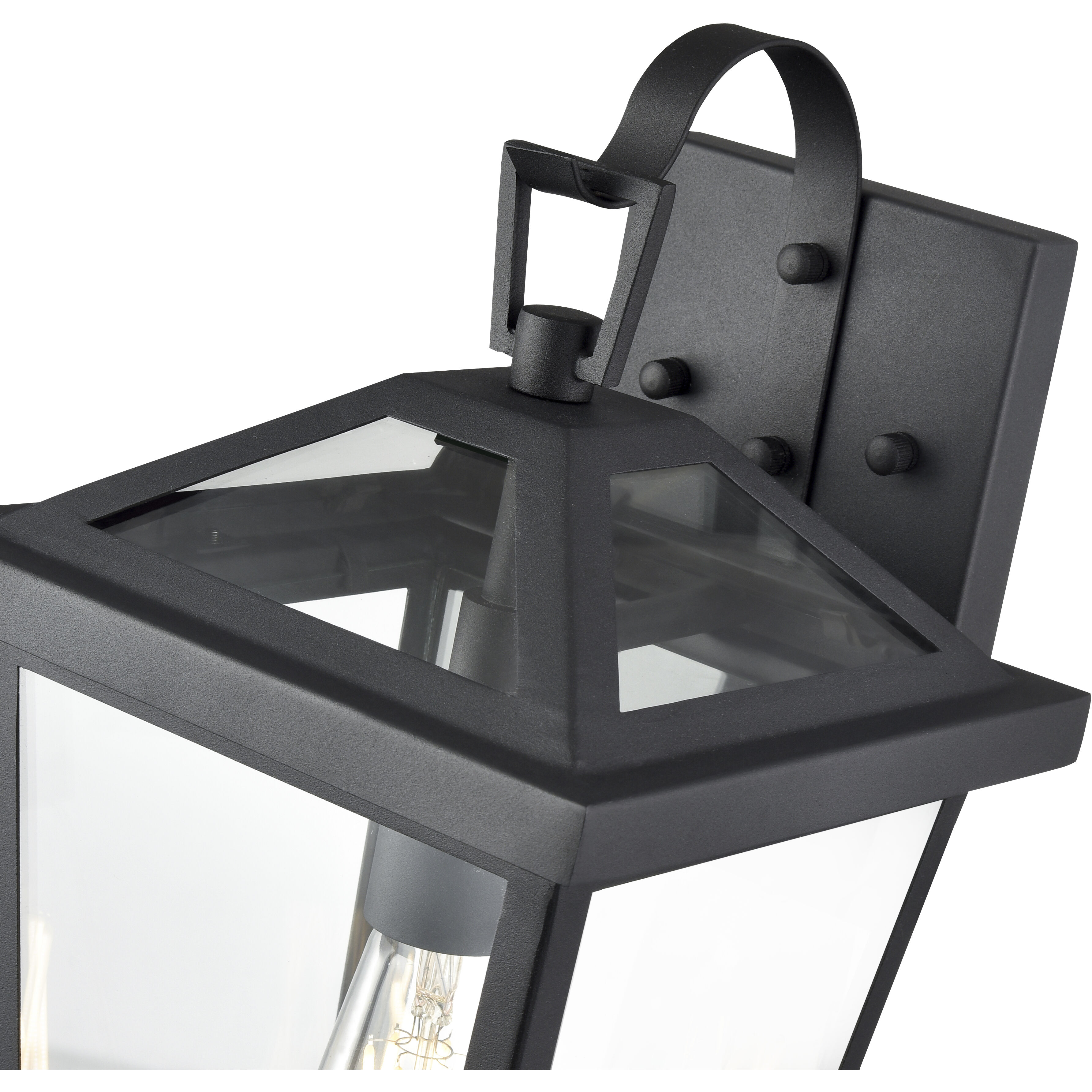 Mensun 1 Light 14.5 inch Textured Black Outdoor Wall Sconce